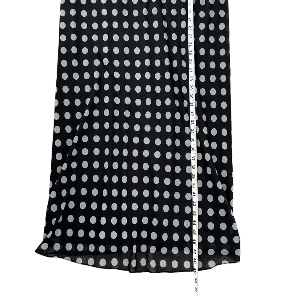 DANA KAY Women’s Sleeveless Maxi Dress Black White PolkaDot Chiffon Overlay 18W - Picture 12 of 12